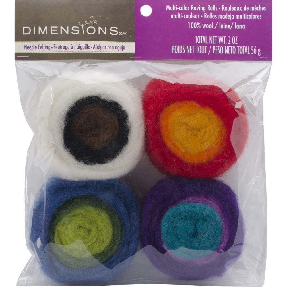 Dimensions Multi-colour Roving Wool Rolls
